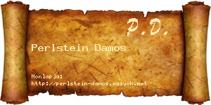 Perlstein Damos névjegykártya